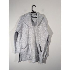 Soft Surroundings EUC Grey Fleece Turtleneck Pullover Top Women Size‎ L